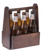 skrzynka drewniana na piwo, kolor ciemny brąz