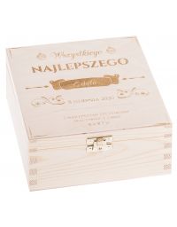 Pudełko drewniane (nela 4), grawer  prezent 30 40 50