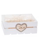 Skrzynka 31x22x12, kolor biały Prezent na urodziny, grawer