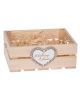 Skrzynka 31x22x12 z białym sercem dla mamy, grawer
