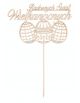 Napis drewniany WIELKANOC topper J7