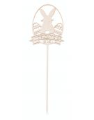 JAJKA WIELKANOCNE zając drewniany na piku Z7