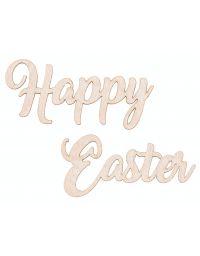 Napis drewniany Happy Easter Wielkanoc
