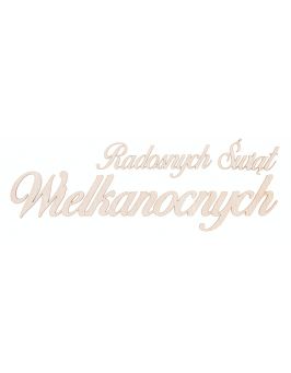 Napis "Wesołych Świąt" ze sklejki