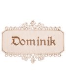 Tabliczka z imieniem ozdoba decoupage grawer