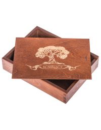 Drewniane Pudełko na zdjęcia 15x21cm, kolor orzech, grawer