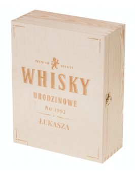 Pudełko Prezentowe skrzynka na Whisky urodziny, Aleksy, grawer