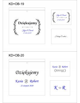 Kopertówka + pudełko na obrączki z grawerem