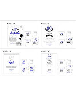 Pudełko, karafka i 2 szklanki z grawerem