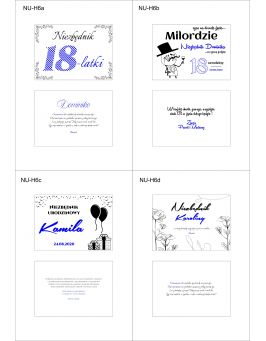 Topper na tort ROCZEK urodziny biały