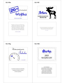 Topper na tort ROCZEK urodziny biały