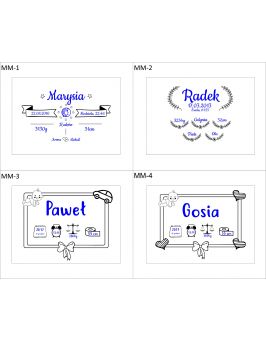 Białe pudełko 22x16cm z metryczką dziecka