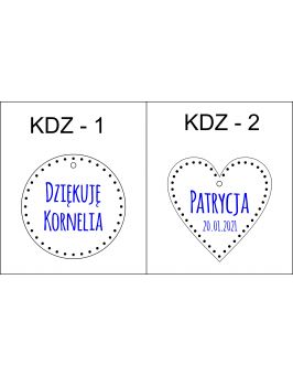 Drewniane kółko zawieszka z grawerem