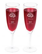 Kieliszki do szampana Rocznica Ślubu 2szt grawer