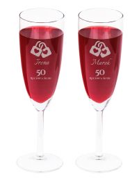 Kieliszki do szampana Rocznica Ślubu 2szt grawer