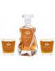 Karafka do whisky i 2 szklanki grawer