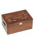 Skrzynka na pamiątki i wspomnienia 20x30, kolor orzech, grawer