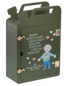 Kanister barek prezent dla dziadka dzień dziadka kolor zielony nadruk