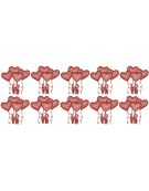 10x Serce dekor ozdoba walentynki wesele kolor czerwony W4