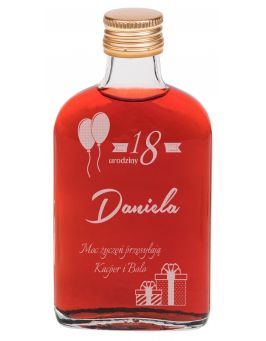 BUTELKI na alkohol PIERSIÓWKA PREZENT urodziny 200ml grawer