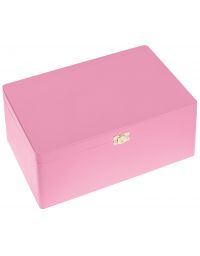 Pudełko drewniane chrzest roczek, 30x20, kolor różowy