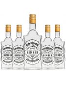 5x Butelka na nalewkę szklana Fala 500ml, nadruk