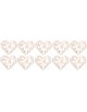 10x Diamentowe serce serduszo drewniane 6cm