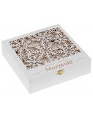 Kalendarz Adwentowy dla dzieci na święta, kolor biały 28x28, grawer