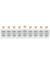 10x Butelka na nalewkę szklana Piersiówka 200ml, nadruk