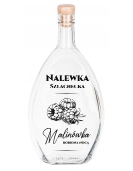 Butelka na nalewkę szklana Piersiówka 200ml, nadruk