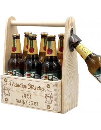 Drewniana Skrzynka na piwo NOSIDŁO prezent urodziny grawer