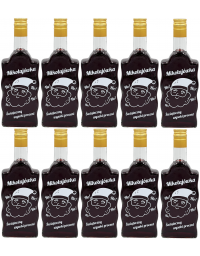 10x BUTELKA ŚWIĄTECZNA FALA 500ML NA NALEWKI biały nadruk