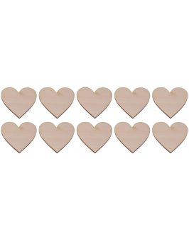 Drewniane serce 4x4cm 10 szt.