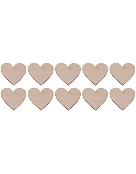 Drewniane serce 4x4cm 10 szt.