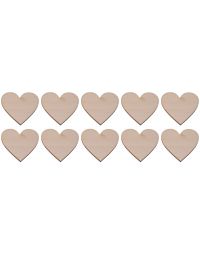 Drewniane serce 4x4 cm 10 szt.