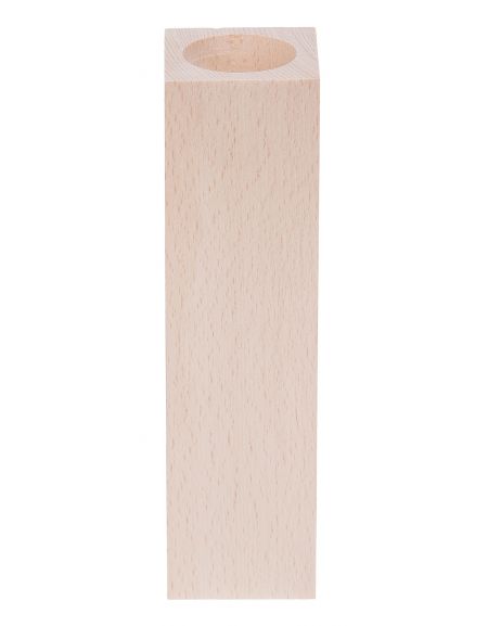 Świecznik kwadratowy drewniany 20 cm