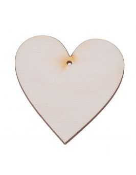Drewniane serce zawieszka 4x4 cm 1 szt.