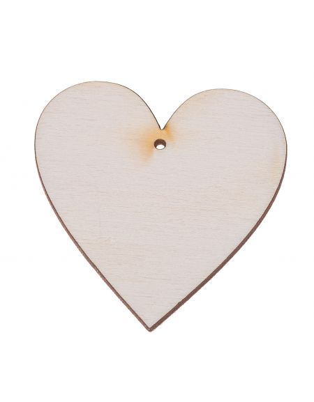 Drewniane serce zawieszka 5x5 cm 1szt.