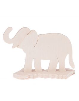 Drewniany słoń na podstawce