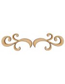 Dekoracja ażurowa z drewna A1 2 szt.