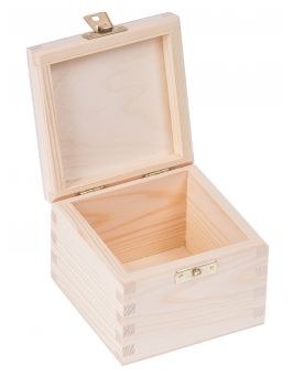 Drewniane pudełko pojemnik na zegarek biżuterię