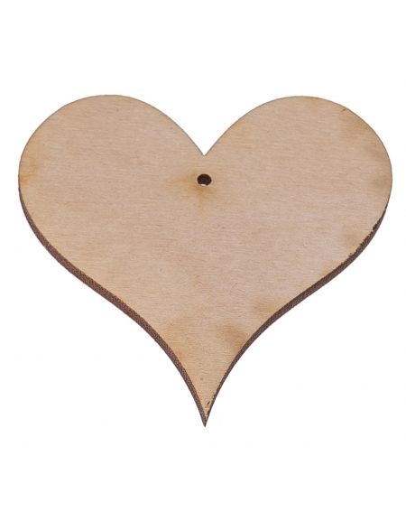 Drewniane serce 2 zawieszka 5x5cm 1 szt.