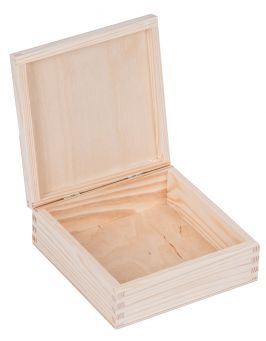 Drewniane pudełko pojemnik 14x14 cm