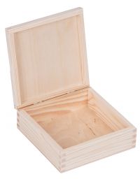 Drewniane pudełko pojemnik 14x14 cm