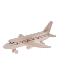 Drewniany samolot pasażerski zabawka