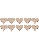 Drewniane serce 2 1x1 cm 10 szt.
