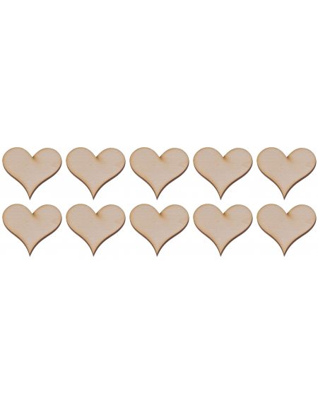 Drewniane serce-2 5x5cm 10 szt. Drewniane serce-2 5x5cm 10 szt.