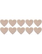 Drewniane serce 3x3 cm 10 szt.
