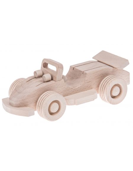 Wyścigówka drewniana zabawka