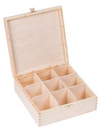 Pudełko drewniane  pojemnik na herbatę herbaciarka NELA 9-Z